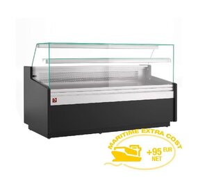 Diamond Geventileerde vitrinetoonbank, met reserve – zwart