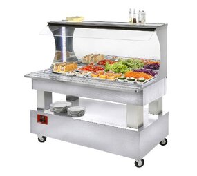 Diamond Buffet - gekoelde wand-salad bar, 4x gn 1 1-150 (wit hout) Diamond Buffet - gekoelde wand-salad bar, 4x gn 1 1-150 (wit hout)
