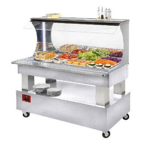 Diamond Buffet - gekoelde wand-salad bar, 4x gn 1 1-150 (wit hout) | ASB/4N-A1-R2 Diamond Buffet - gekoelde wand-salad bar, 4x gn 1 1-150 (wit hout) | ASB/4N-A1-R2