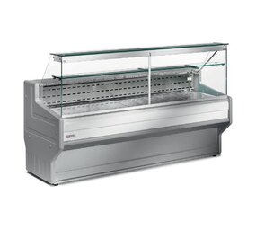 Diamond Gekoelde vitrinetoonbank met rechte ruit 90°, met reserve
