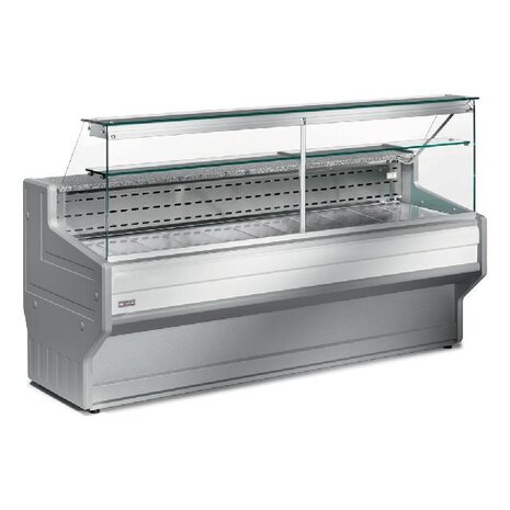 Diamond Gekoelde vitrinetoonbank met rechte ruit 90°, met reserve | WR-CVD2-20