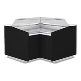 Diamond Gesloten hoek 90°, geventileerd, laag glas - zwart