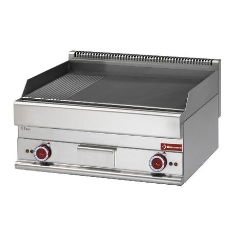 Diamond Elektrische braadplaat half geribd, half vlak -top- alpha 650 | E65/PM7T-230V/3- Diamond Elektrische braadplaat half geribd, half vlak -top- alpha 650 | E65/PM7T-230V/3-