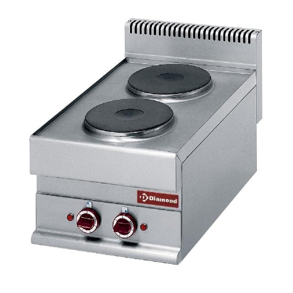Diamond Elektrisch fornuis 2 ronde kookplaten -top- alpha 650 | E65/2P4T-230V/3- Diamond Elektrisch fornuis 2 ronde kookplaten -top- alpha 650 | E65/2P4T-230V/3-