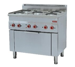 Diamond Fornuis 5 kookplaten en elektrische convectie-oven gn 1 1