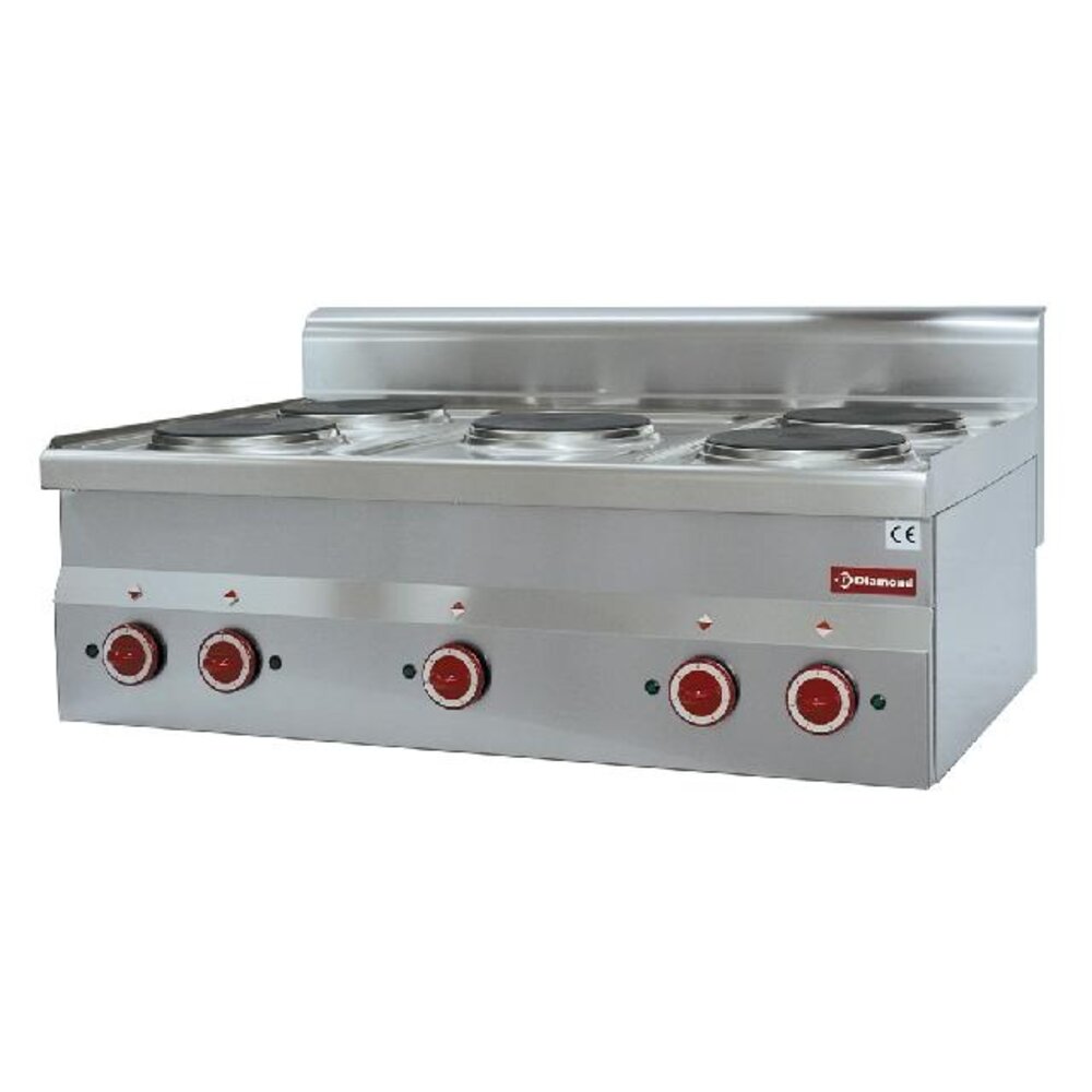 Diamond Elektrisch fornuis 5 kookplaten -top- | E60/5P9T-230/3- Diamond Elektrisch fornuis 5 kookplaten -top- | E60/5P9T-230/3-
