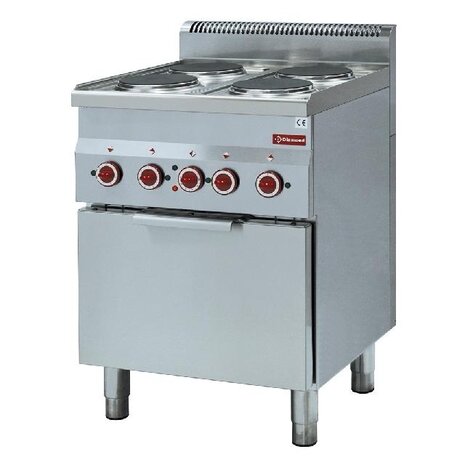 Diamond Fornuis 4 kookplaten en elektrische convectie-oven gn 2 3 | E60/4PFV6-230/3- Diamond Fornuis 4 kookplaten en elektrische convectie-oven gn 2 3 | E60/4PFV6-230/3-