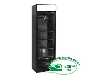 Diamond Geventileerde positieve t° vitrine 380 lit., zwart, met lichtbak Diamond Geventileerde positieve t° vitrine 380 lit., zwart, met lichtbak