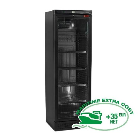 Diamond Geventileerde positieve t° vitrine 380 liter, zwart | DRINK-38SE/Z6