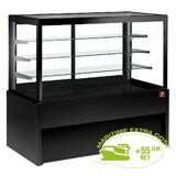 Diamond Panoramische gekoelde uitstaltoonbank, geventileerd, 4 niveaus, zonder reserve - zwart Diamond Panoramische gekoelde uitstaltoonbank, geventileerd, 4 niveaus, zonder reserve - zwart