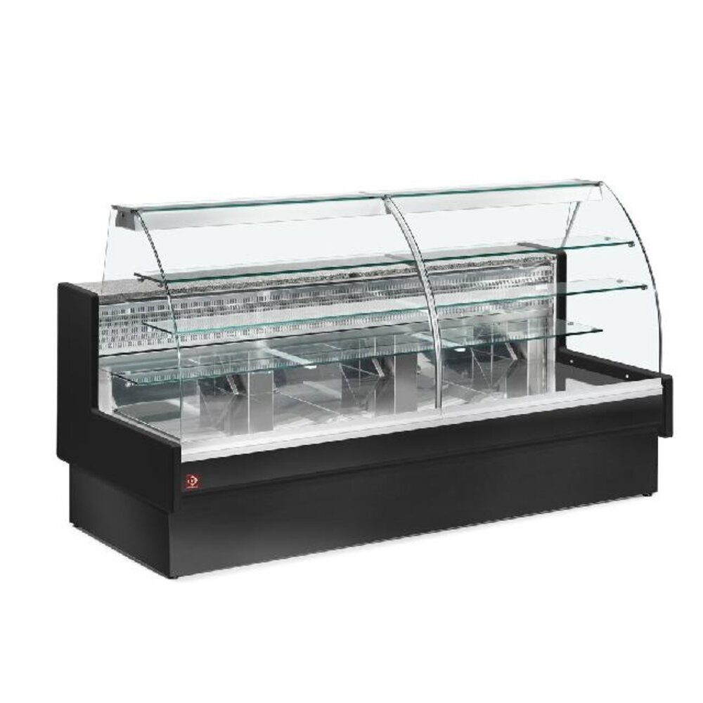 Diamond Gekoelde vitrinetoonbank, statisch, ladensysteem, zonder reserve - zwart | VE22/B5-R2 Diamond Gekoelde vitrinetoonbank, statisch, ladensysteem, zonder reserve - zwart | VE22/B5-R2