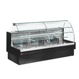 Diamond Gekoelde vitrinetoonbank, statisch, ladensysteem, zonder reserve - zwart Diamond Gekoelde vitrinetoonbank, statisch, ladensysteem, zonder reserve - zwart