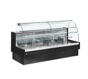 Diamond Gekoelde vitrinetoonbank, statisch, ladensysteem, zonder reserve - zwart Diamond Gekoelde vitrinetoonbank, statisch, ladensysteem, zonder reserve - zwart