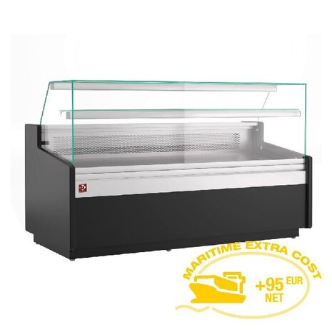 Diamond Geventileerde vitrinetoonbank, met reserve – zwart | ATL/20-AV-B5