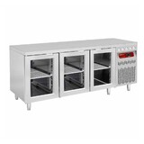 Diamond Geventileerde koeltafel, 3 glazen deuren gn 1 1, 405 lit. Diamond Geventileerde koeltafel, 3 glazen deuren gn 1 1, 405 lit.