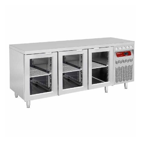 Diamond Geventileerde koeltafel, 3 glazen deuren gn 1 1, 405 lit. | DT178/P9-VD Diamond Geventileerde koeltafel, 3 glazen deuren gn 1 1, 405 lit. | DT178/P9-VD