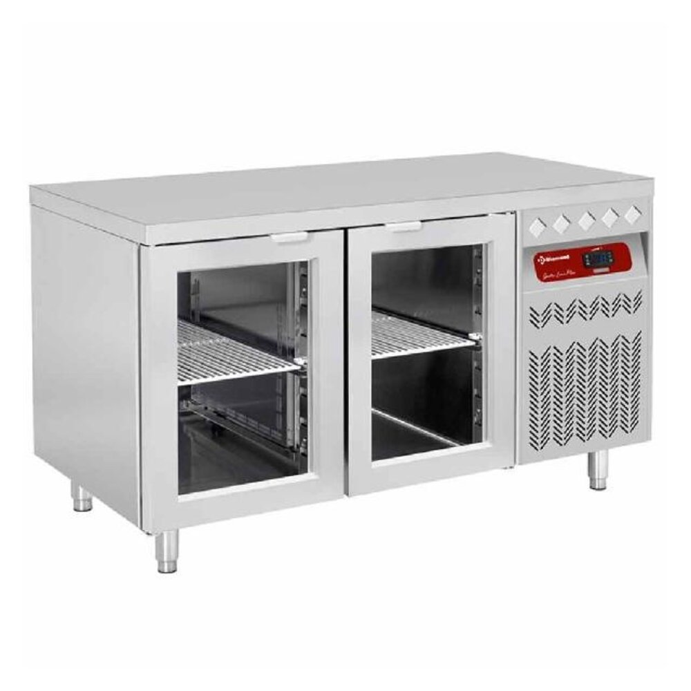 Diamond Koeltafel geventileerd, 2 glazen deuren gn 1 1, 260 lit. | DT131/P9-VD Diamond Koeltafel geventileerd, 2 glazen deuren gn 1 1, 260 lit. | DT131/P9-VD