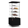 Diamond Neutrale kast met hoge vitrine - zwart | DET/MV-07-B5 Diamond Neutrale kast met hoge vitrine - zwart | DET/MV-07-B5