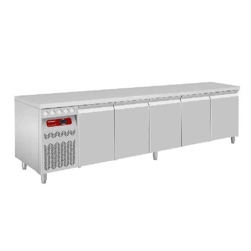 Diamond Geventileerde koeltafel, 5 deuren gn 1 1, 700 lit. groep aan linkerkant | DT274/P9GX Diamond Geventileerde koeltafel, 5 deuren gn 1 1, 700 lit. groep aan linkerkant | DT274/P9GX