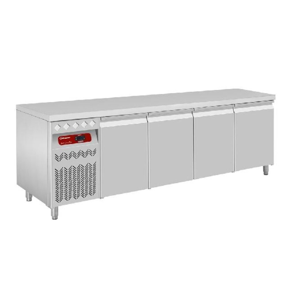 Diamond Geventileerde koeltafel, 4 deuren gn 1 1, 550 lit. groep aan linkerkant | DT224/P9GX