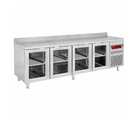Diamond Wand- koeltafel geventileerd, 4 glazen deuren gn 1 1, 550 liter Diamond Wand- koeltafel geventileerd, 4 glazen deuren gn 1 1, 550 liter