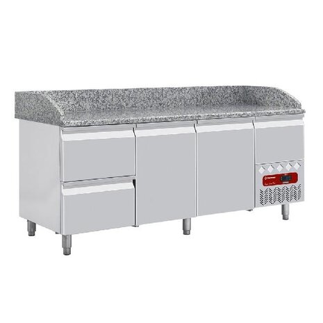 Diamond Koeltafel 2 deuren 600x400, 2 neutrale laden (8x bakken 600x400) + gereedschapslade | TP261/P9 Diamond Koeltafel 2 deuren 600x400, 2 neutrale laden (8x bakken 600x400) + gereedschapslade | TP261/P9