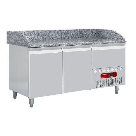 Diamond Frigotafel, 2 deuren 600x400 mm en 1 neutrale laden (4x bakken 600x400) | TP23/P9 Diamond Frigotafel, 2 deuren 600x400 mm en 1 neutrale laden (4x bakken 600x400) | TP23/P9