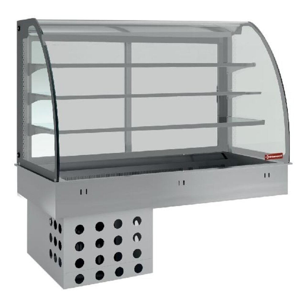 Diamond Topelement en gesloten uitstalvitrine 3 niveau s, gekoeld, geventileerd, 3x gn 1 1 | DPA/TVF312-R2
