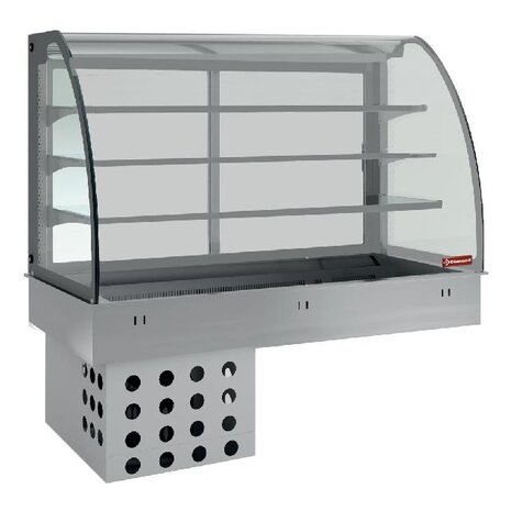 Diamond Topelement en gesloten uitstalvitrine 3 niveau s, gekoeld, geventileerd, 3x gn 1 1 | DPA/TVF312-R2