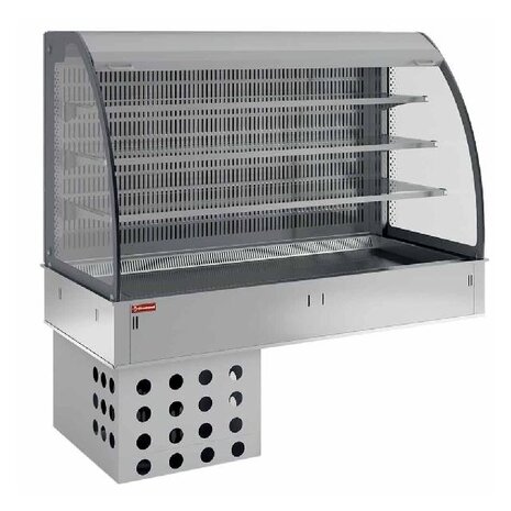 Diamond Muurmodel met kuip en open uitstalvitrine 3 niveau s (met gordijn), gekoeld, geventileerd, 5x gn 1 1 | DPA/BCVA318-R2
