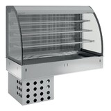 Diamond Muurmodel met kuip en open uitstalvitrine 3 niveau s (met gordijn), gekoeld, geventileerd, 4x gn 1 1