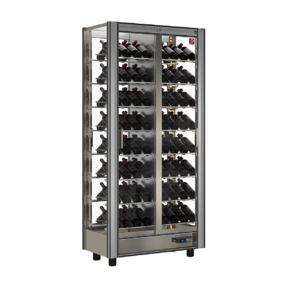 Diamond Gekoelde wijnvitrine lt. 530 - doorgeef - moduleerbaar | GVV-2/TR-R2 Diamond Gekoelde wijnvitrine lt. 530 - doorgeef - moduleerbaar | GVV-2/TR-R2