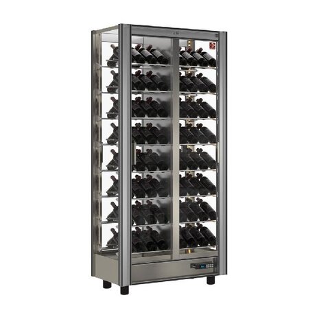 Diamond Gekoelde wijnvitrine lt. 530 - doorgeef - moduleerbaar | GVV-2/TR-R2 Diamond Gekoelde wijnvitrine lt. 530 - doorgeef - moduleerbaar | GVV-2/TR-R2