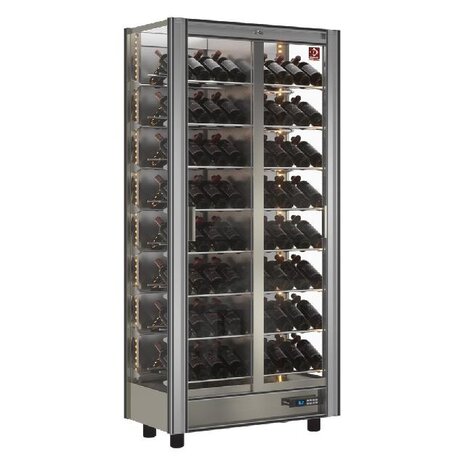 Diamond Gekoelde wijnvitrine lt. 530 - moduleerbaar | GVV-2-R2 Diamond Gekoelde wijnvitrine lt. 530 - moduleerbaar | GVV-2-R2