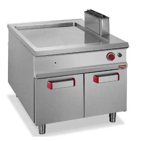 Diamond Bakplaat op gas met geribde plaat, op kast - pass-through | G1/PRA2