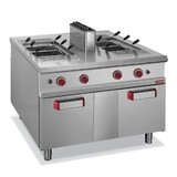 Diamond Pastakoker op gas, 2 kuipen, 2x 40 liter, op kast - pass-through