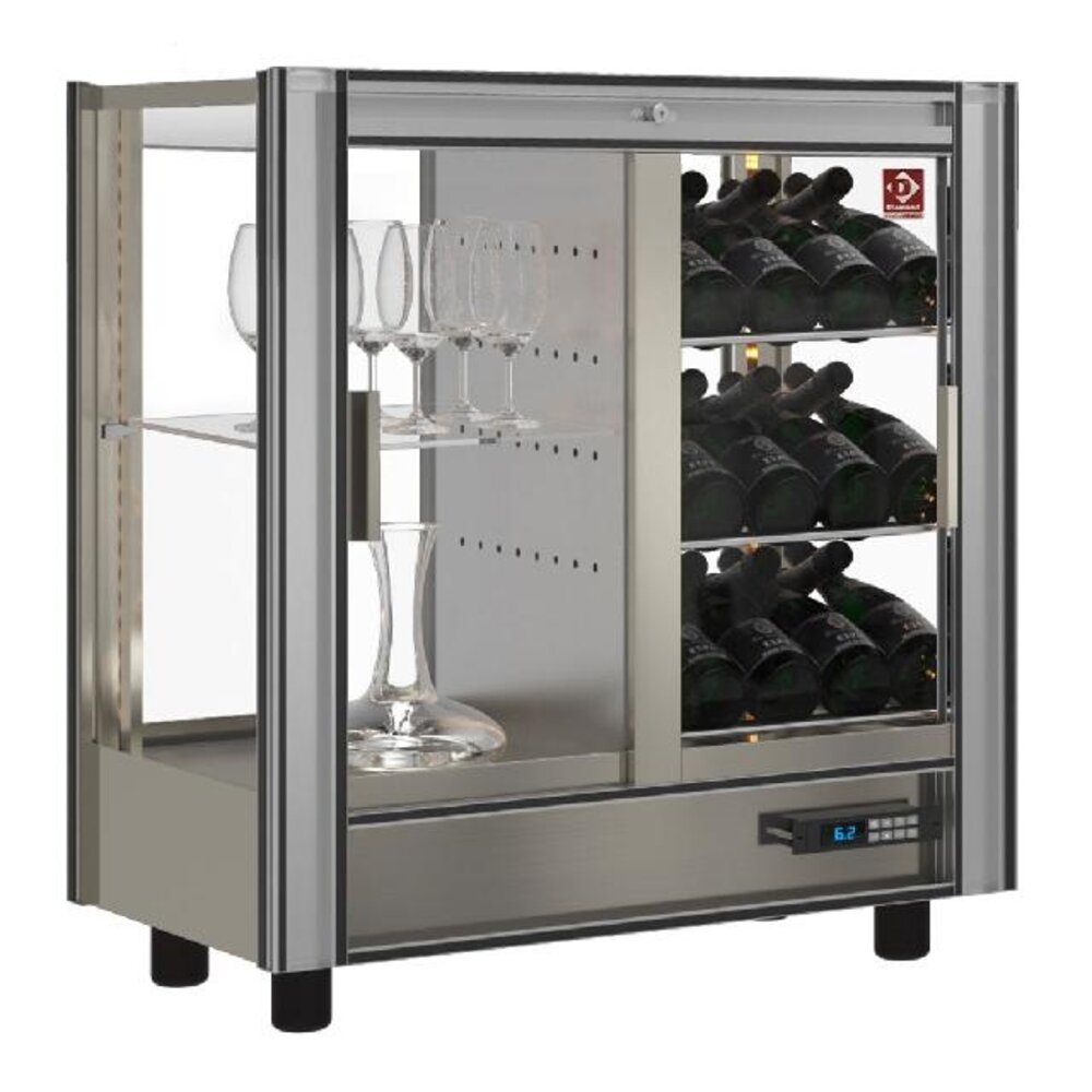 Diamond Gekoelde wijnvitrine lt. 216 - doorgeef - moduleerbaar | PVV-4/TR-R6 Diamond Gekoelde wijnvitrine lt. 216 - doorgeef - moduleerbaar | PVV-4/TR-R6
