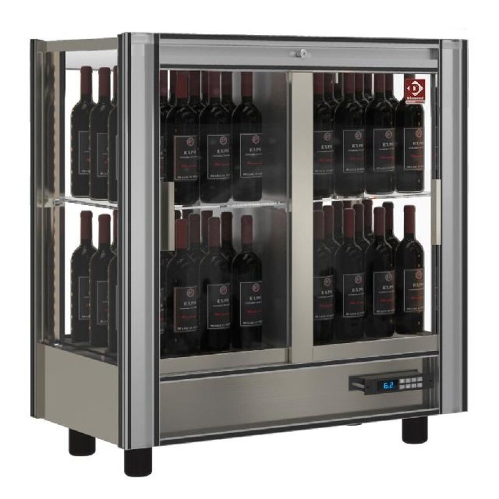 Diamond Gekoelde wijnvitrine lt. 216 - doorgeef - moduleerbaar | PVV-3/TR-R6 Diamond Gekoelde wijnvitrine lt. 216 - doorgeef - moduleerbaar | PVV-3/TR-R6