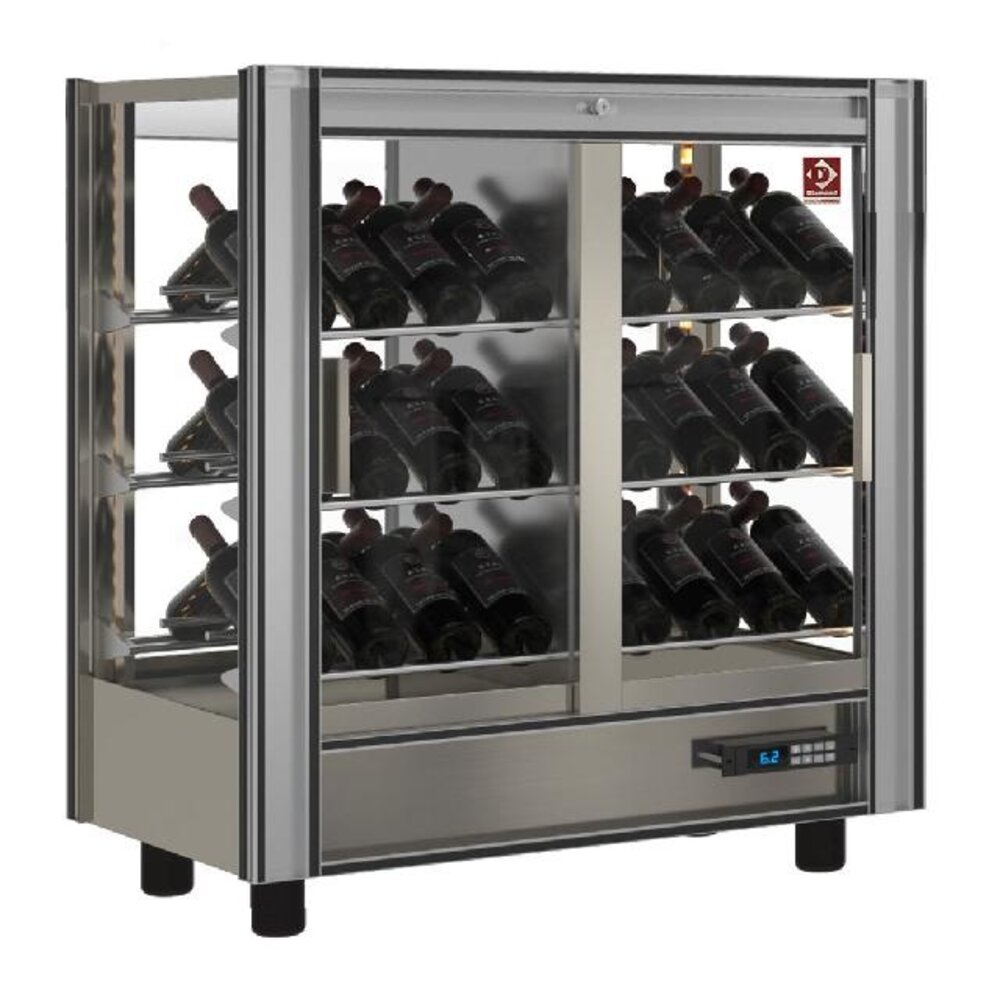 Diamond Gekoelde wijnvitrine lt. 216 - doorgeef - moduleerbaar | PVV-2/TR-R6 Diamond Gekoelde wijnvitrine lt. 216 - doorgeef - moduleerbaar | PVV-2/TR-R6