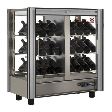 Diamond Gekoelde wijnvitrine lt. 216 - doorgeef - moduleerbaar | PVV-2/TR-R6 Diamond Gekoelde wijnvitrine lt. 216 - doorgeef - moduleerbaar | PVV-2/TR-R6
