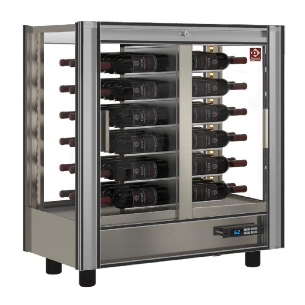 Diamond Gekoelde wijnvitrine lt. 216 - doorgeef - moduleerbaar | PVV-1/TR-R6 Diamond Gekoelde wijnvitrine lt. 216 - doorgeef - moduleerbaar | PVV-1/TR-R6