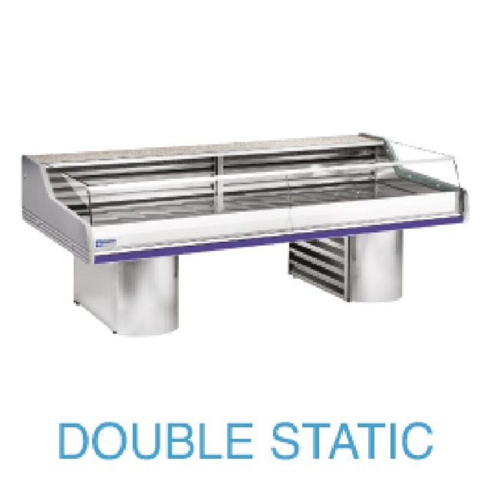 Diamond Gekoelde vitrine toonbank met ruit   self-service  , op sokkels | SG35BS/B1-R2