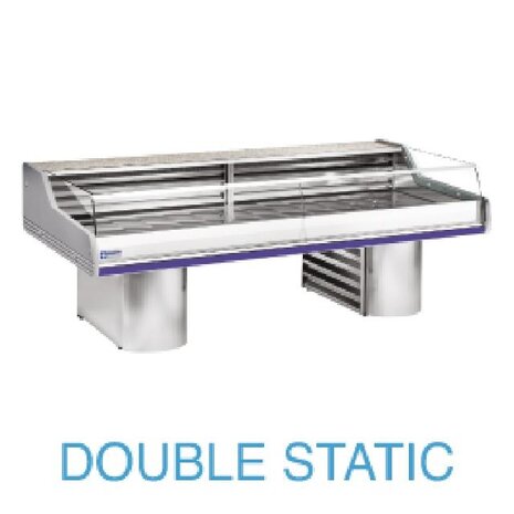 Diamond Gekoelde vitrine toonbank met ruit   self-service  , op sokkels | SG35BS/B1-R2