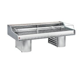 Diamond Gekoelde vitrine toonbank met ruit   self-service  , op sokkels
