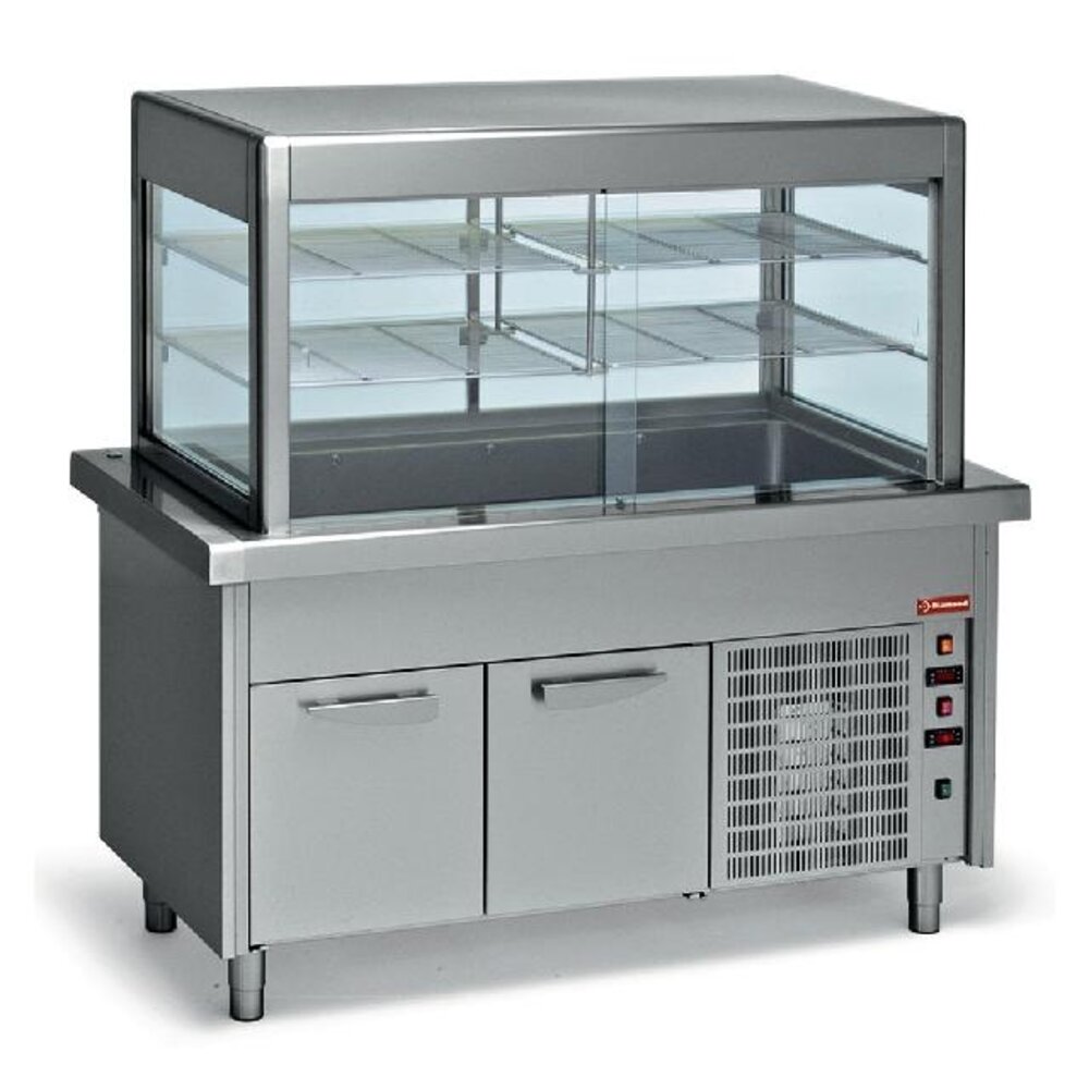 Diamond Element met kuip + gekoelde vitrine op gekoelde kast 4x gn 1 1 | S80/RCRV15-R2 Diamond Element met kuip + gekoelde vitrine op gekoelde kast 4x gn 1 1 | S80/RCRV15-R2
