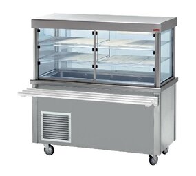 Diamond Vitrine element met gekoelde top op open kast