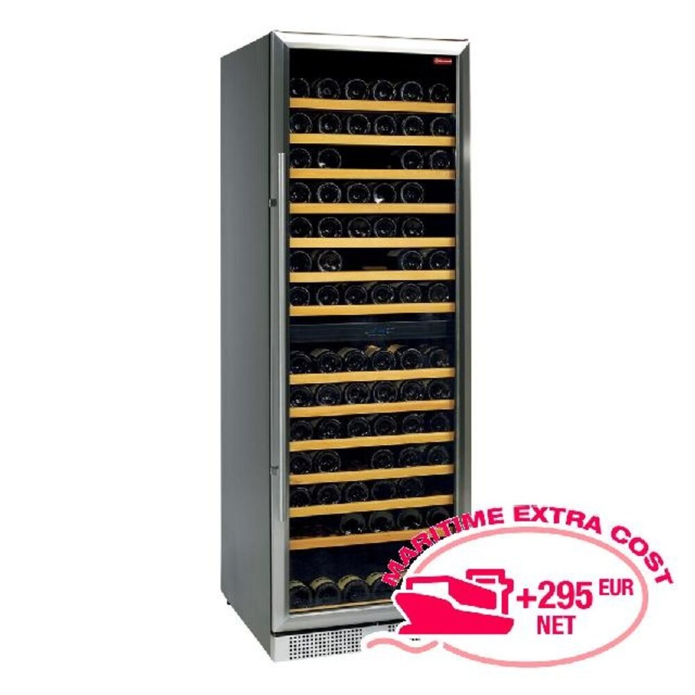 Diamond Wijnkast vitrine, geventileerd, 375 lt., deur in roestvrij staal, 2 t°, black | WCB/38-X2S Diamond Wijnkast vitrine, geventileerd, 375 lt., deur in roestvrij staal, 2 t°, black | WCB/38-X2S