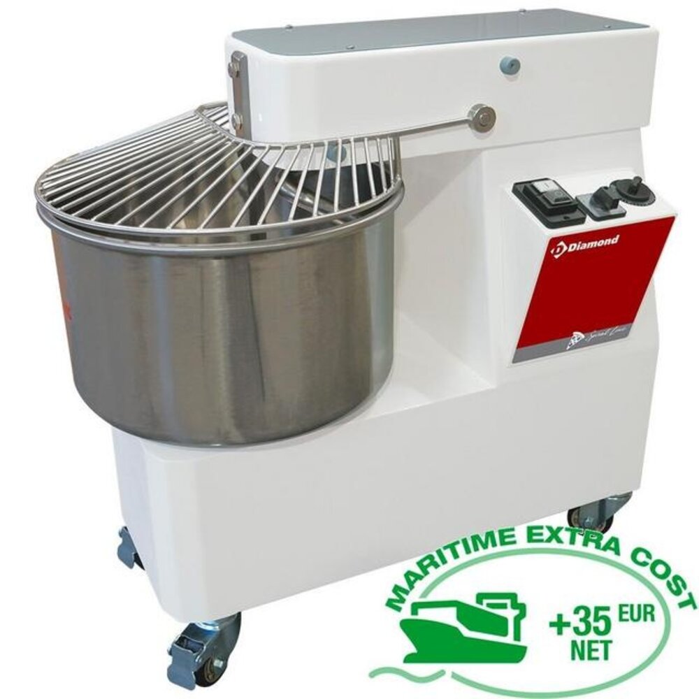 Diamond Spiraalkneder 42 liters, 2 snelheden, timer, op wielen | NT42/T2V-C Diamond Spiraalkneder 42 liters, 2 snelheden, timer, op wielen | NT42/T2V-C