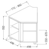 Diamond Neutrale bar toonbanken_kassa gedeelte 45° (open)