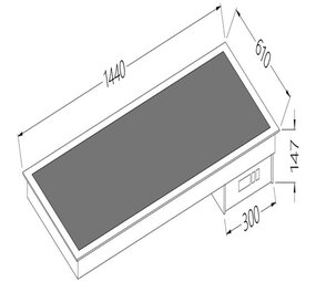 Diamond Vitrokeramisch element zwart 4x gn 1 1 Diamond Vitrokeramisch element zwart 4x gn 1 1